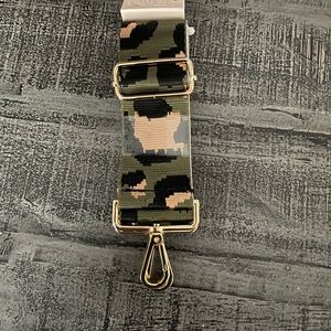 Camouflage Strap with Gold Hardware, Guitar Purse Strap NWT